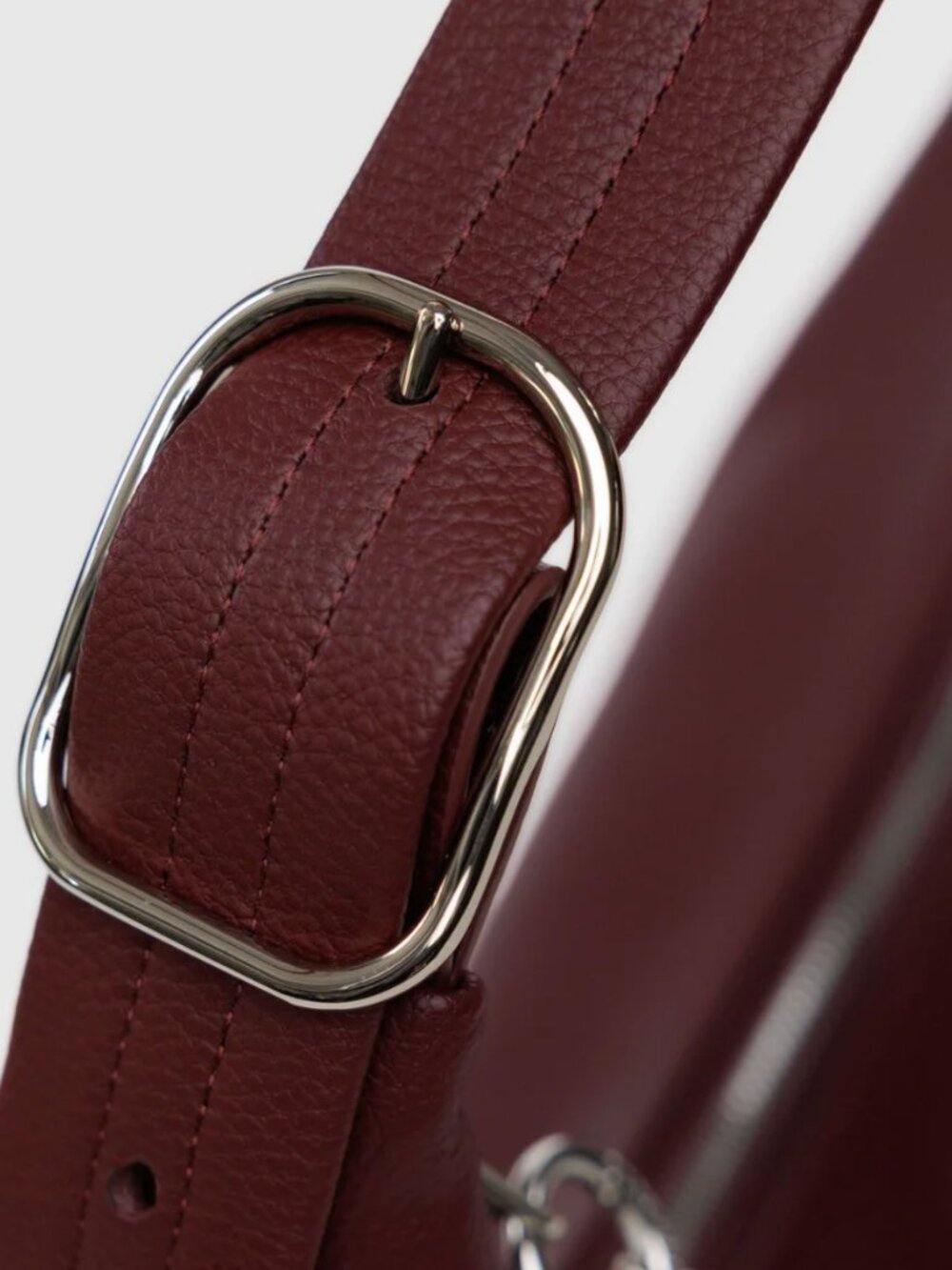Recycled Leather Shoulder Bag - Mahogany - Picture 3 of 7